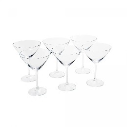 CJ 6UN TACAS BOHEMIA CRISTAL MARTINI 280ML 5329