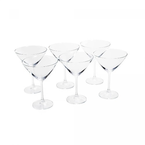 CJ 6UN TACAS BOHEMIA CRISTAL MARTINI 280ML 5329