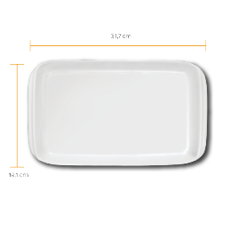 Bandeja/Assadeira/Travessa em porcelana 33*19*3cm