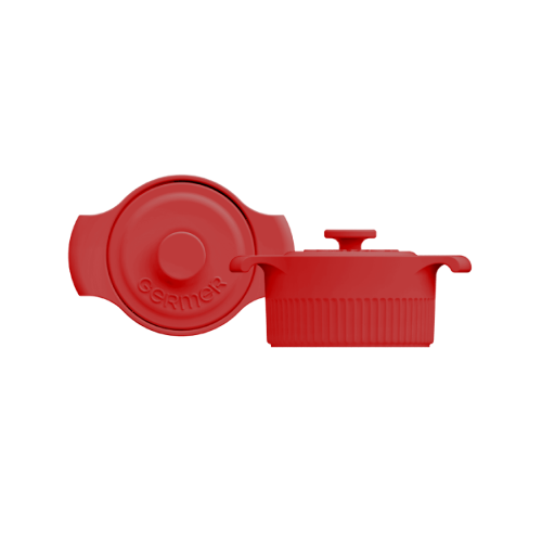 MINI PANELA/COCOTTE VERMELHO EM PORCELANA 10*5cm/210ml