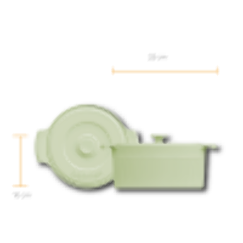 Panela/Cocotte Verde em porcelana 22*10cm /2750ml