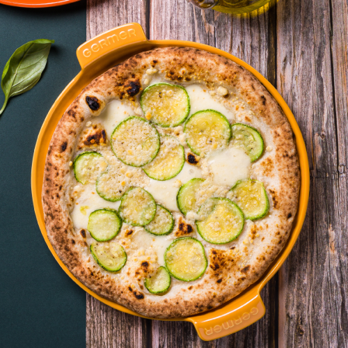 Assadeira p/ Pizza/Porcelana Amarela 32*2,5