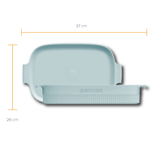 Assadeira/Travessa /Porcelana Azul 37*26*7cm /5000ml