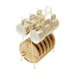 CJ 6 XICARAS DE PORCELANA P/CAFE C/PIRES 90ML 35524