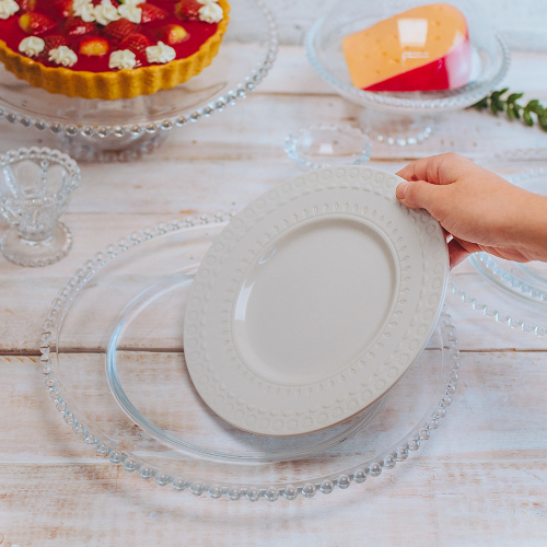 Sousplat Bolinha Pearl 32cm 2670