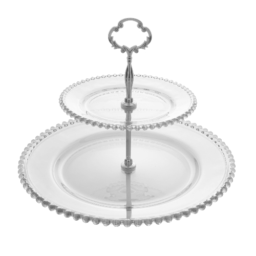 PRATO DUPLO P/DOCE 19X32X24CM